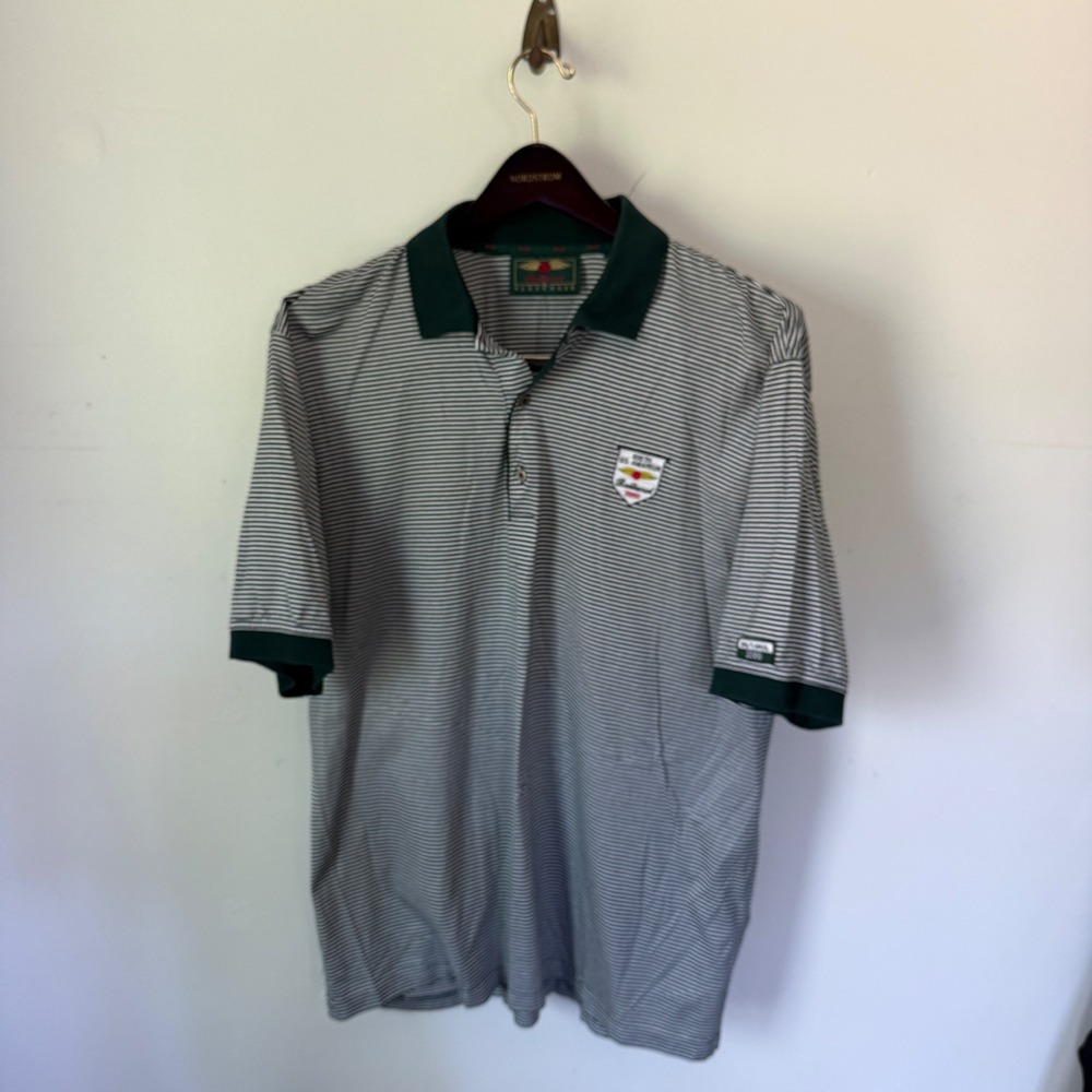 Vintage‎ Slazenger Baltusrol 2000 US Amateur Polo Shirt XL Green White Golf Y2K